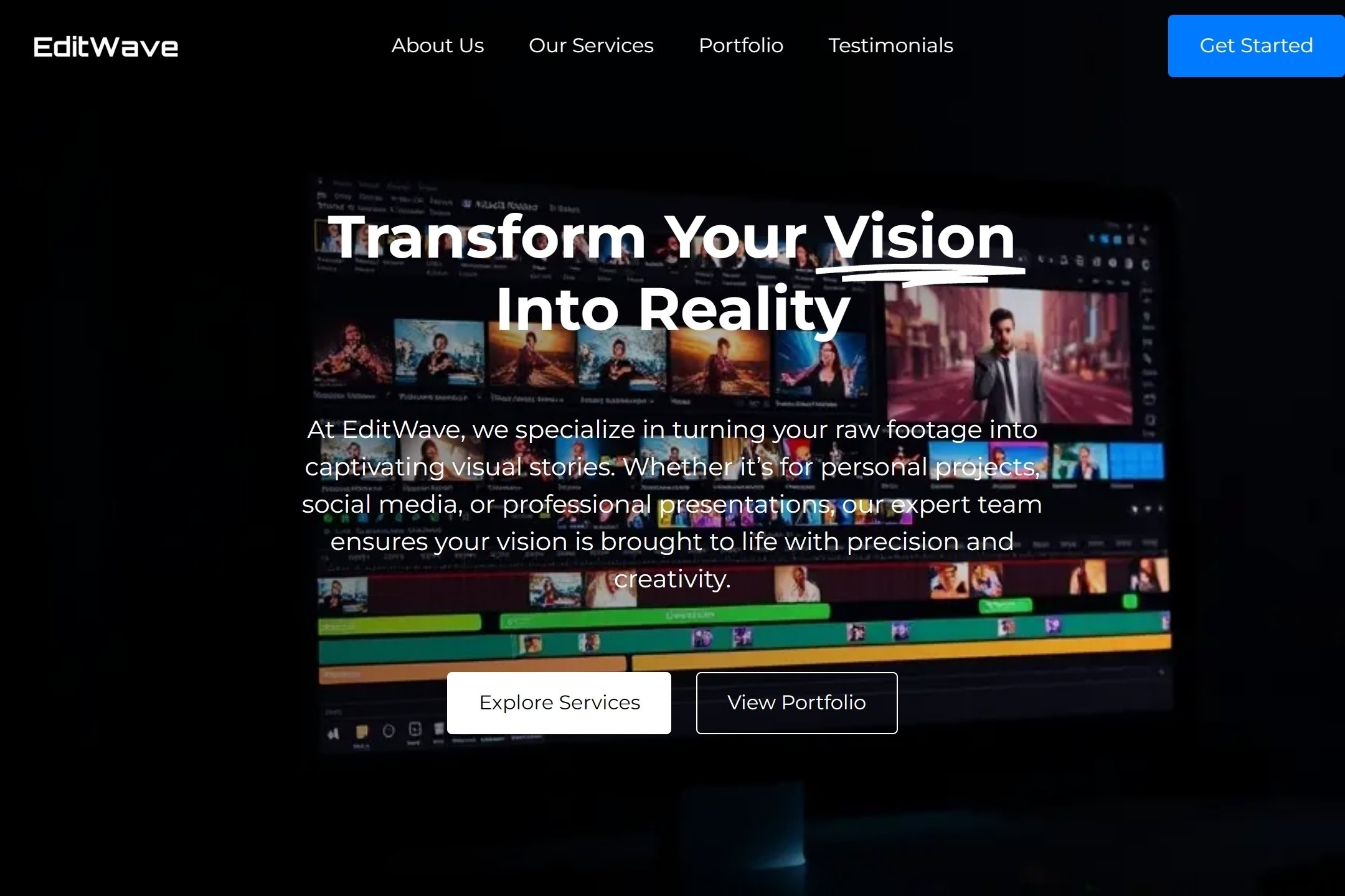 Video Editing Agency Website Video Editing Agency Website